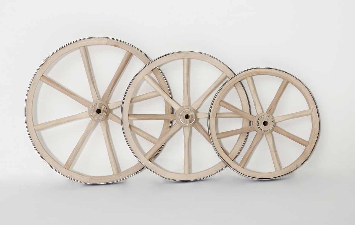 Wooden and Metal Spoked Wheels Amish Made